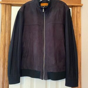 Enzo Tovare Italy Designer Mens Jacket Sz XXL Full Zip Lined Black
